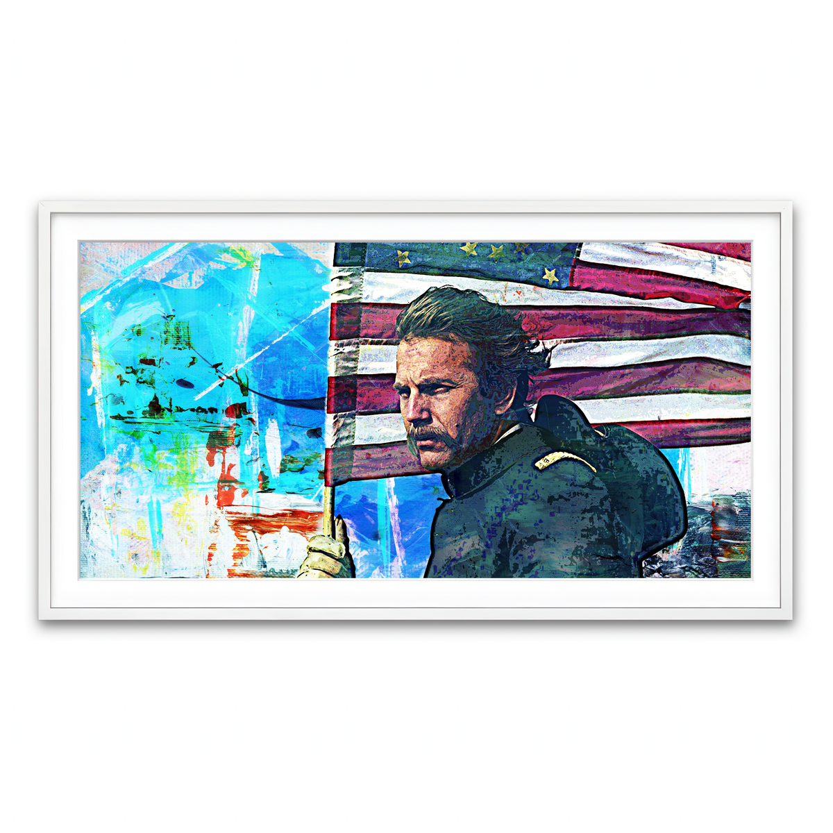 Framed Print 2x1 White