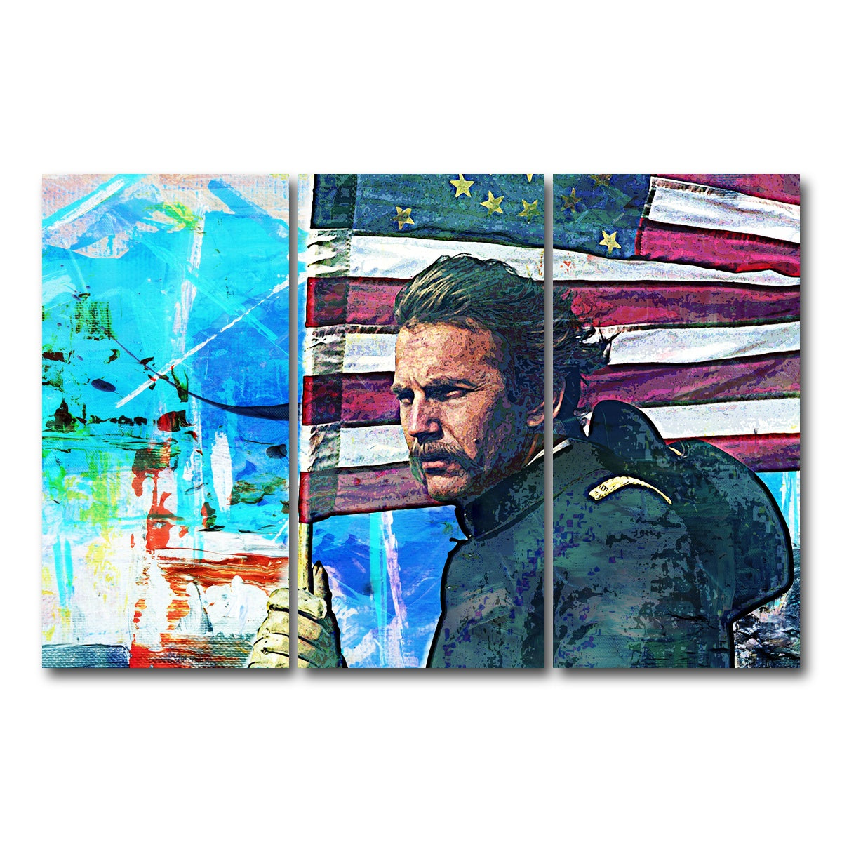 AUTO-MOCKUP WHITE | Dances With Wolves | 3 Piece | Gallery Wrap Canvas | group=12x24