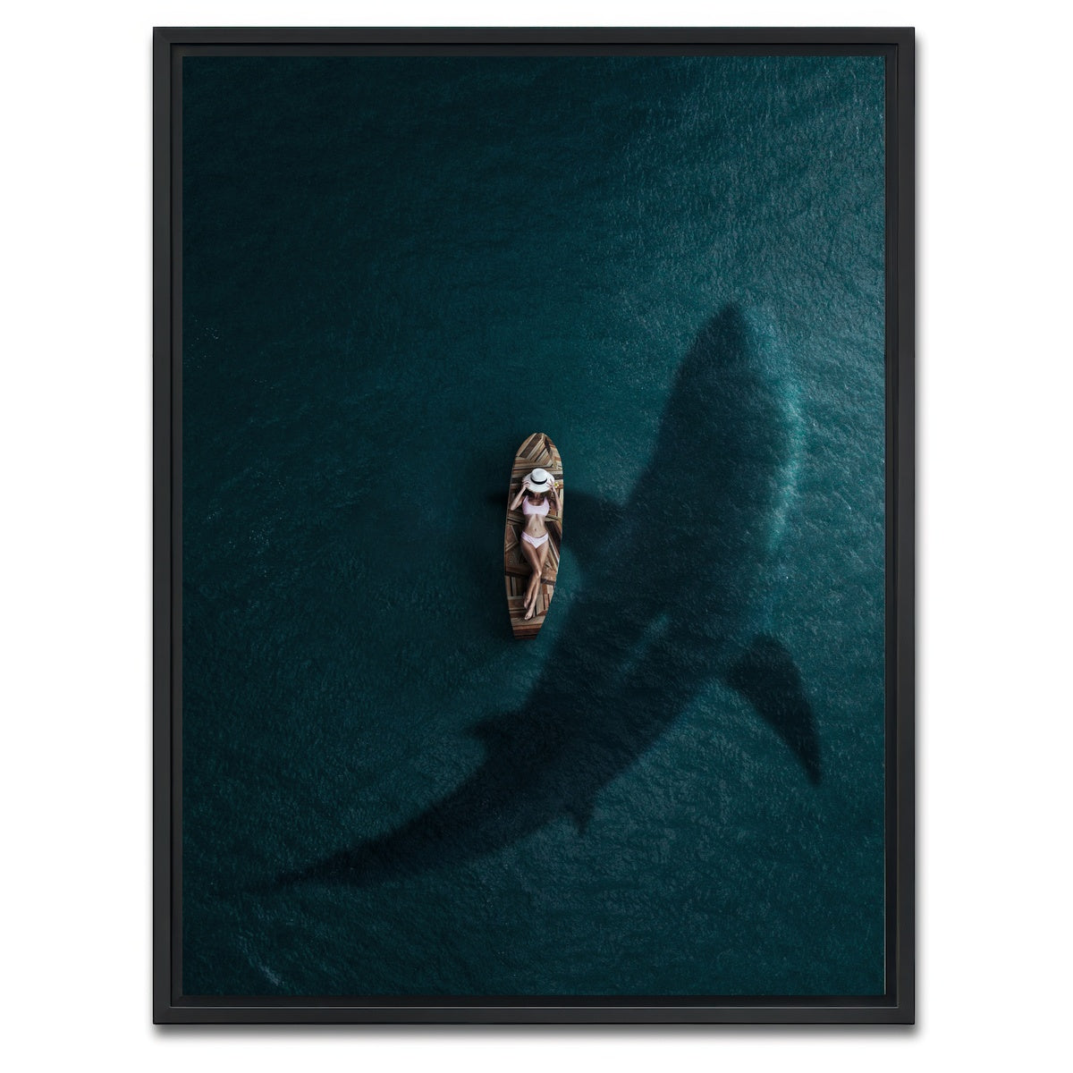 AUTO-MOCKUP WHITE | Danger from the deep | 1 Piece | Black Framed Canvas | group=3x4
