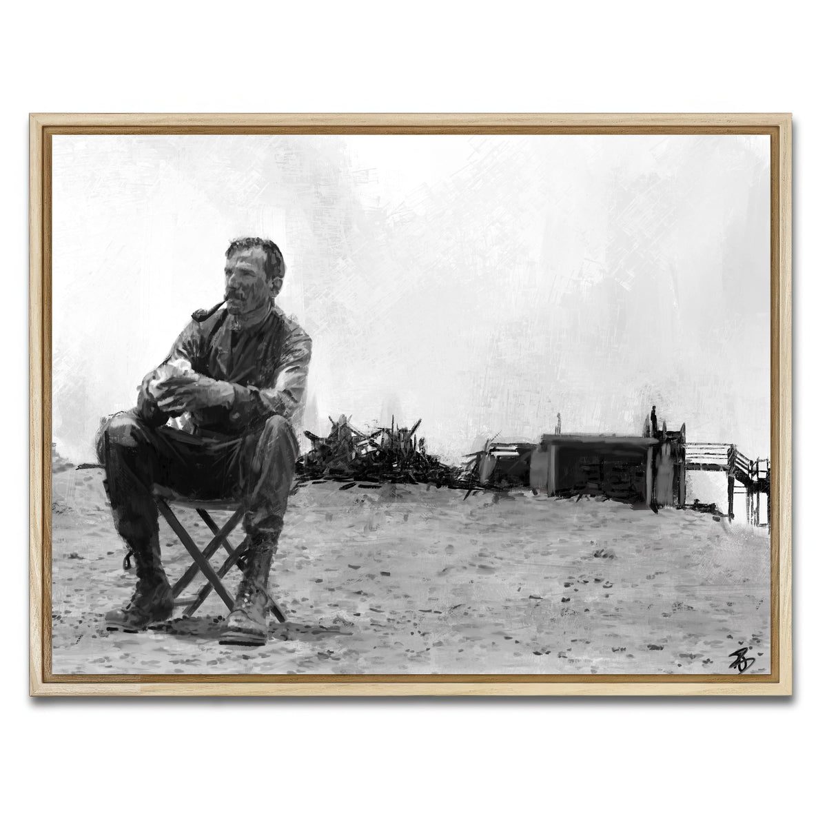 AUTO-MOCKUP WHITE | Daniel Plainview - There Will Be Blood | 1 Piece | Natural Framed Canvas | group=4x3