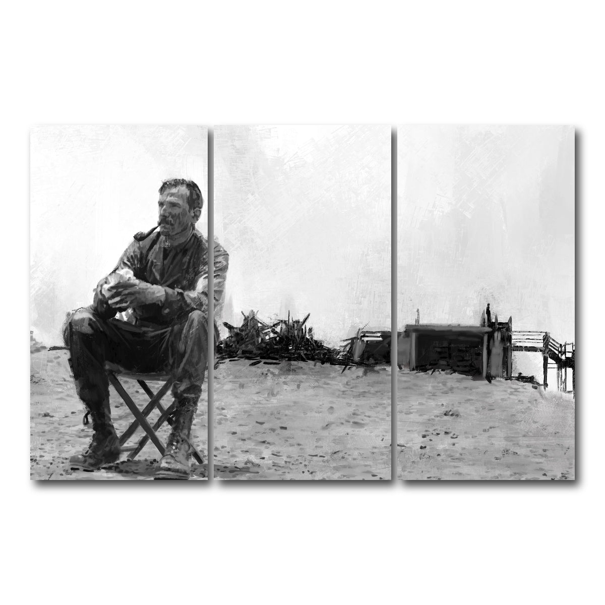 AUTO-MOCKUP WHITE | Daniel Plainview - There Will Be Blood | 3 Piece | Gallery Wrap Canvas | group=12x24