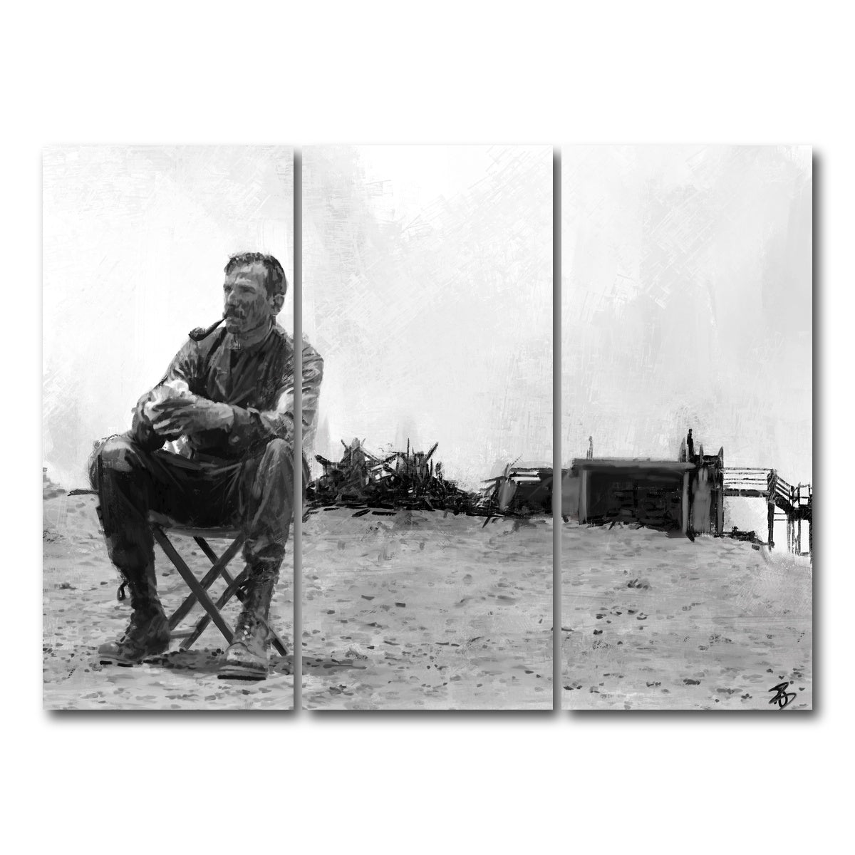 AUTO-MOCKUP WHITE | Daniel Plainview - There Will Be Blood | 3 Piece | Gallery Wrap Canvas | group=8x18