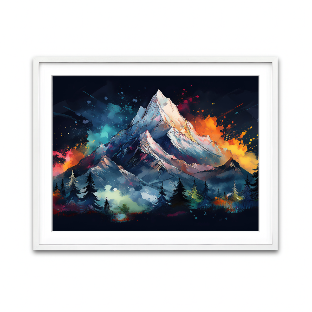 Framed Print 4x3 White