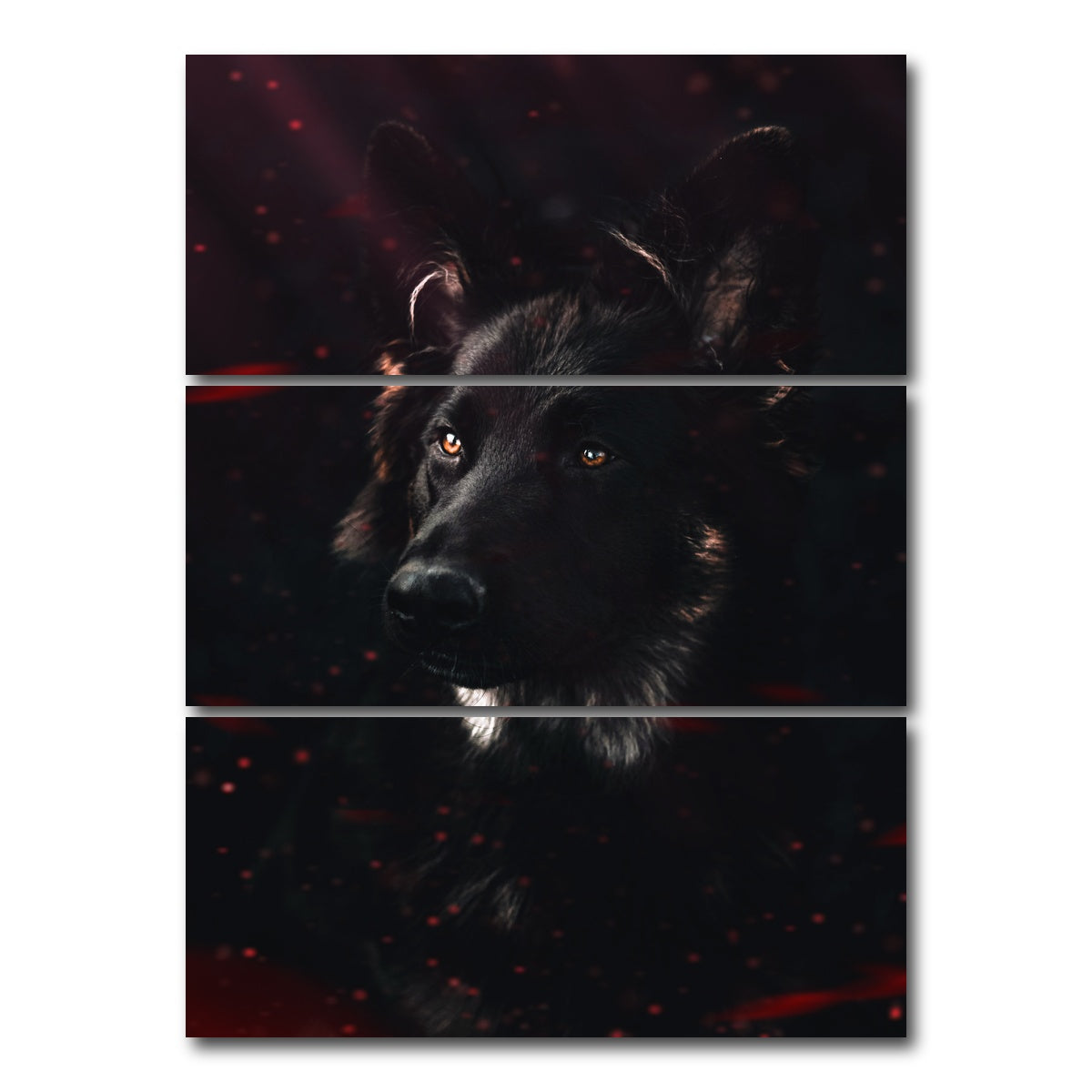 AUTO-MOCKUP WHITE | Dark Dog | 3 Piece | Gallery Wrap Canvas | group=8x18_stacked