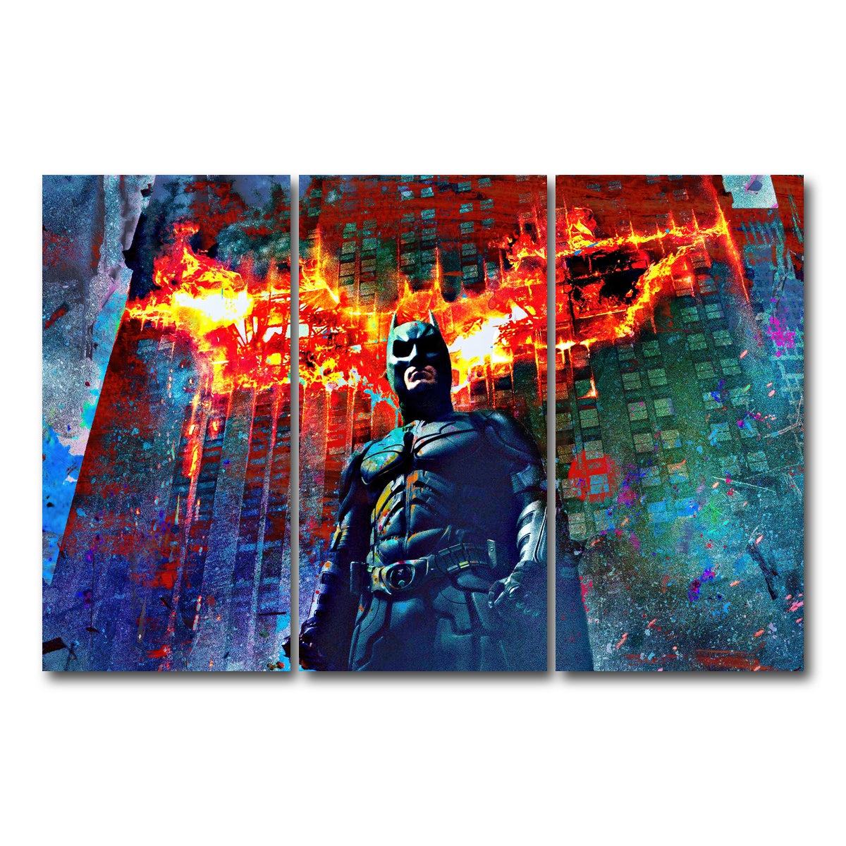 AUTO-MOCKUP WHITE | Dark Knight | 3 Piece | Gallery Wrap Canvas | group=12x24