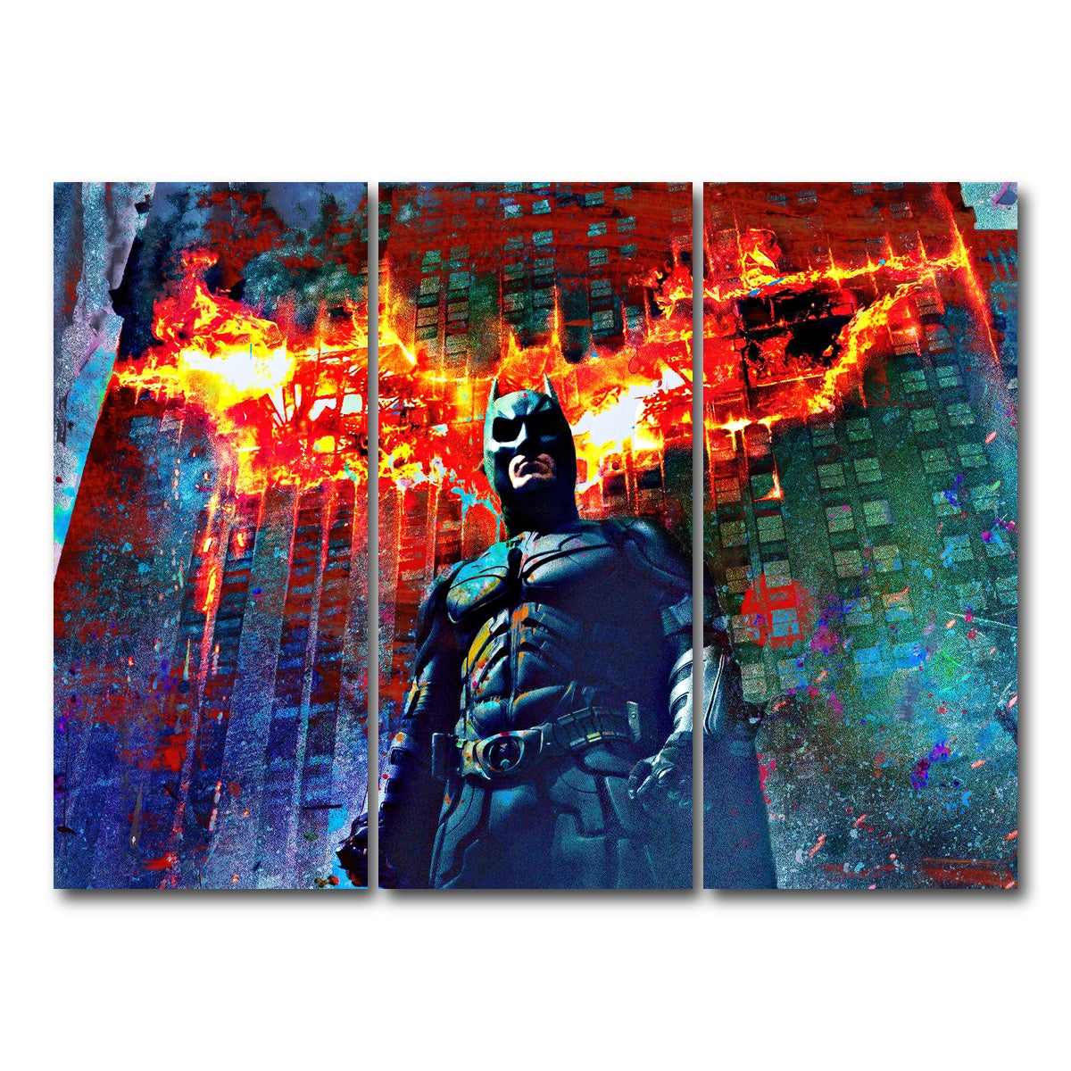 AUTO-MOCKUP WHITE | Dark Knight | 3 Piece | Gallery Wrap Canvas | group=8x18