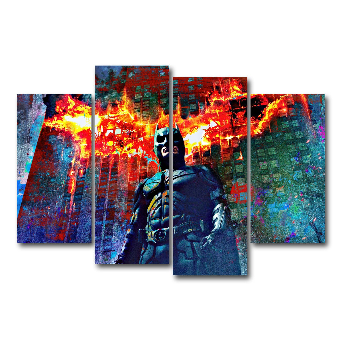 AUTO-MOCKUP WHITE | Dark Knight | 4 Piece | Gallery Wrap Canvas | group=4_short