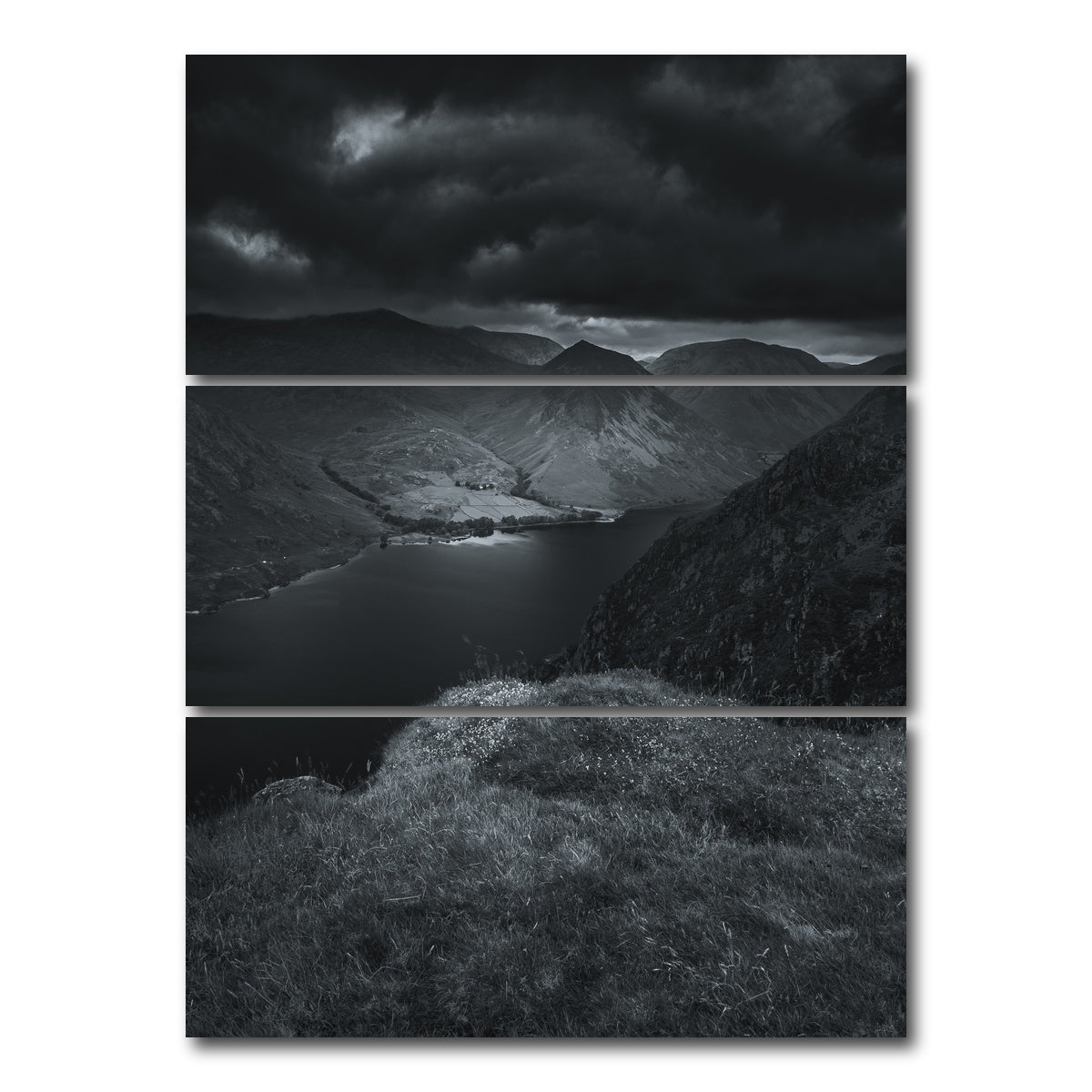 AUTO-MOCKUP WHITE | Dark Peaks | 3 Piece | Gallery Wrap Canvas | group=8x18_stacked