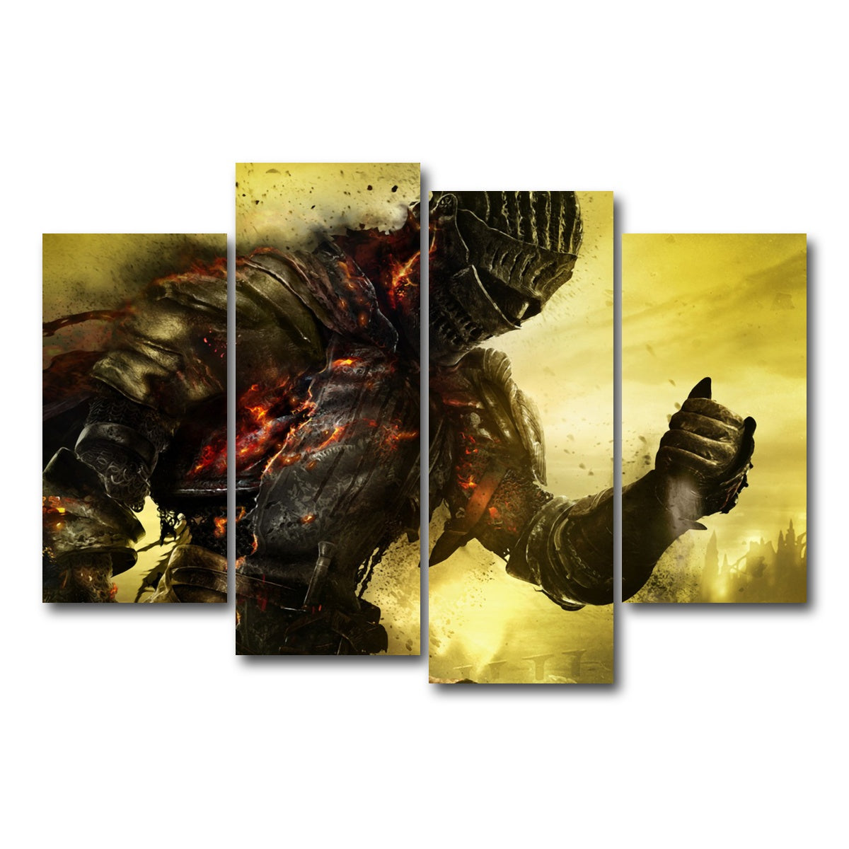 AUTO-MOCKUP WHITE | Dark Souls | 4 Piece | Gallery Wrap Canvas | group=4_short