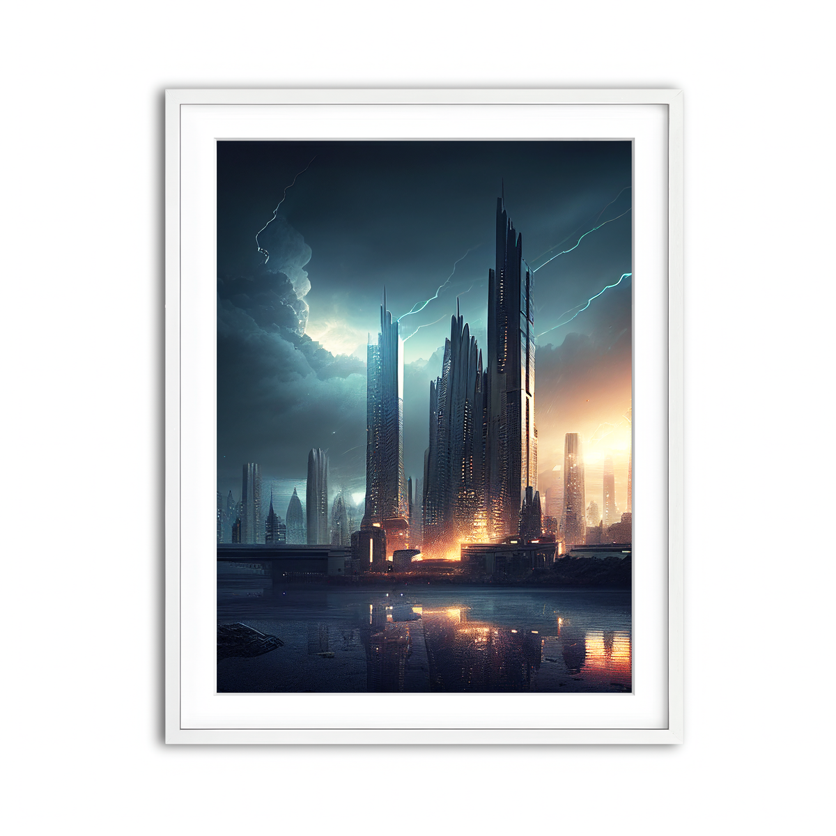 Framed Print 3x4 White