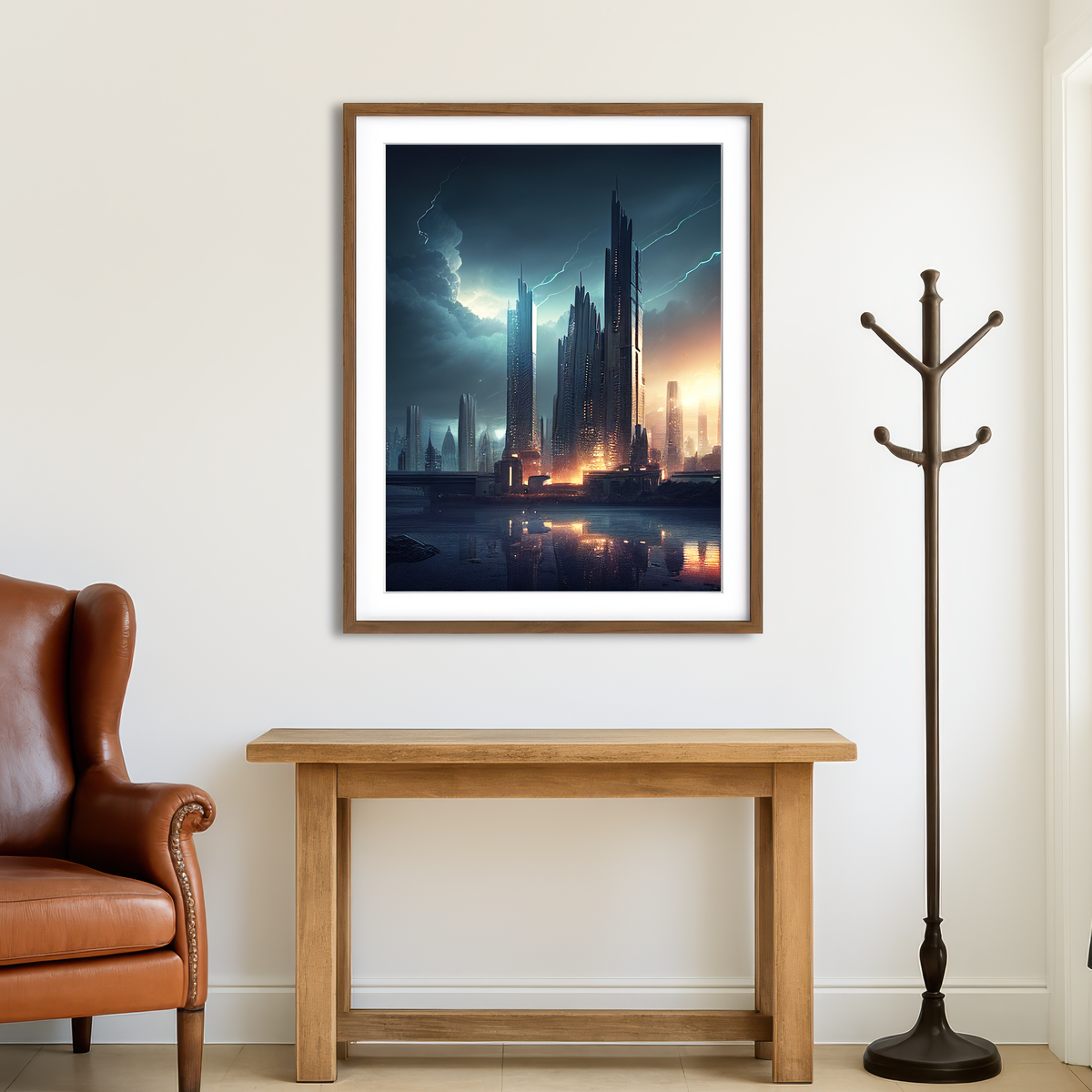 AUTO-MOCKUP ROOM | Dark Storm Over Europa Wall Art