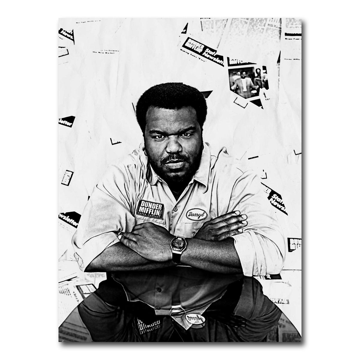 AUTO-MOCKUP WHITE | Darryl Grayscale | 1 Piece | Gallery Wrap Canvas | group=3x4