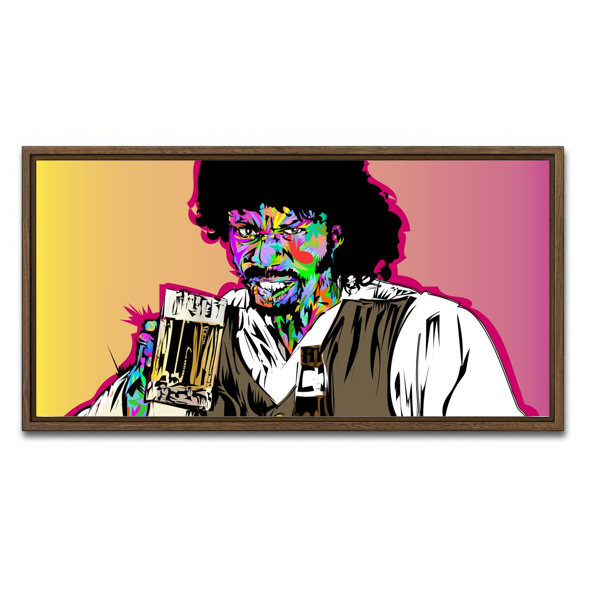 AUTO-MOCKUP WHITE | Dave Chappelle Snl | 1 Piece | Walnut Framed Canvas | group=2x1