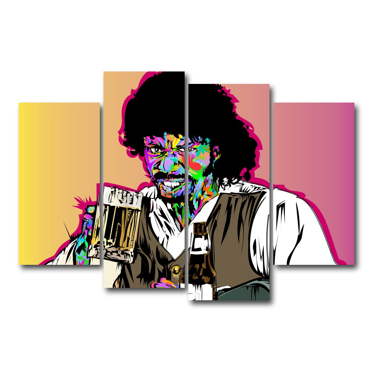 AUTO-MOCKUP WHITE | Dave Chappelle Snl | 4 Piece | Gallery Wrap Canvas | group=4_short