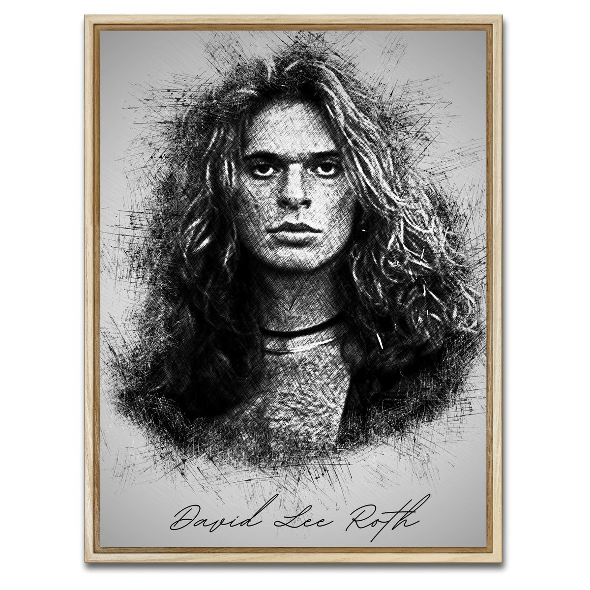 AUTO-MOCKUP WHITE | David Lee Roth | 1 Piece | Natural Framed Canvas | group=3x4
