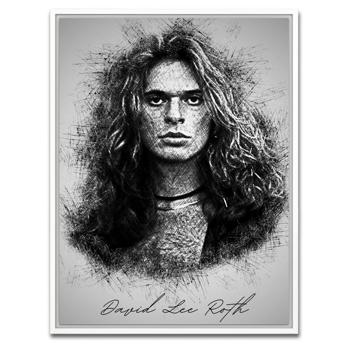 AUTO-MOCKUP WHITE | David Lee Roth | 1 Piece | White Framed Canvas | group=3x4