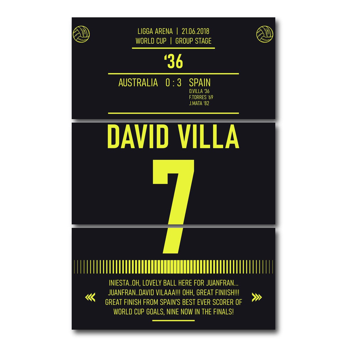 AUTO-MOCKUP WHITE | David Villa | 3 Piece | Gallery Wrap Canvas | group=12x24_stacked
