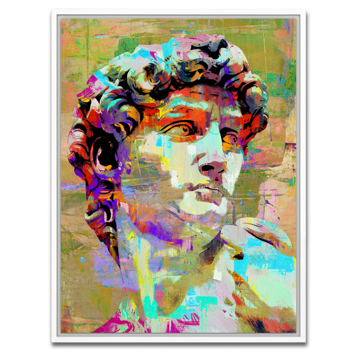 AUTO-MOCKUP WHITE | David of Michelangelo | 1 Piece | White Framed Canvas | group=3x4