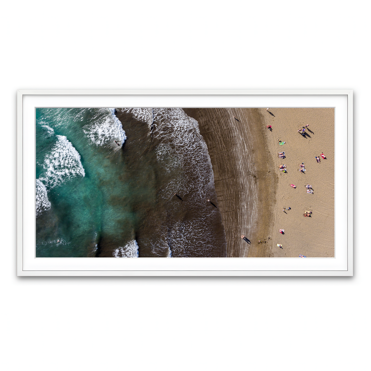 Framed Print 2x1 White