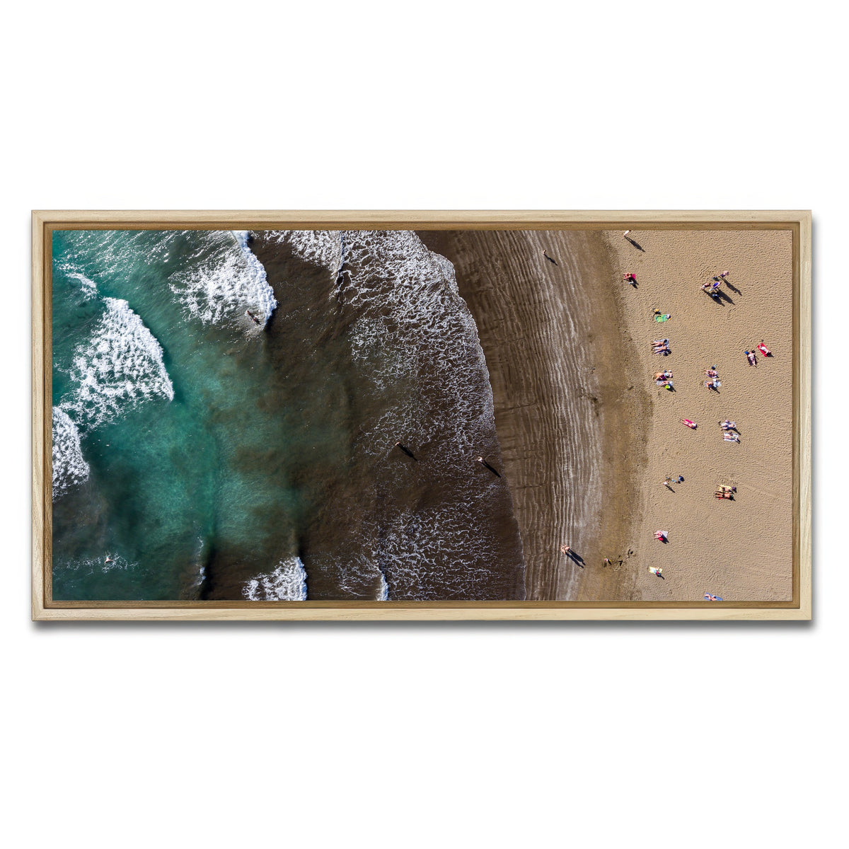 AUTO-MOCKUP WHITE | Day at the Beach | 1 Piece | Natural Framed Canvas | group=2x1