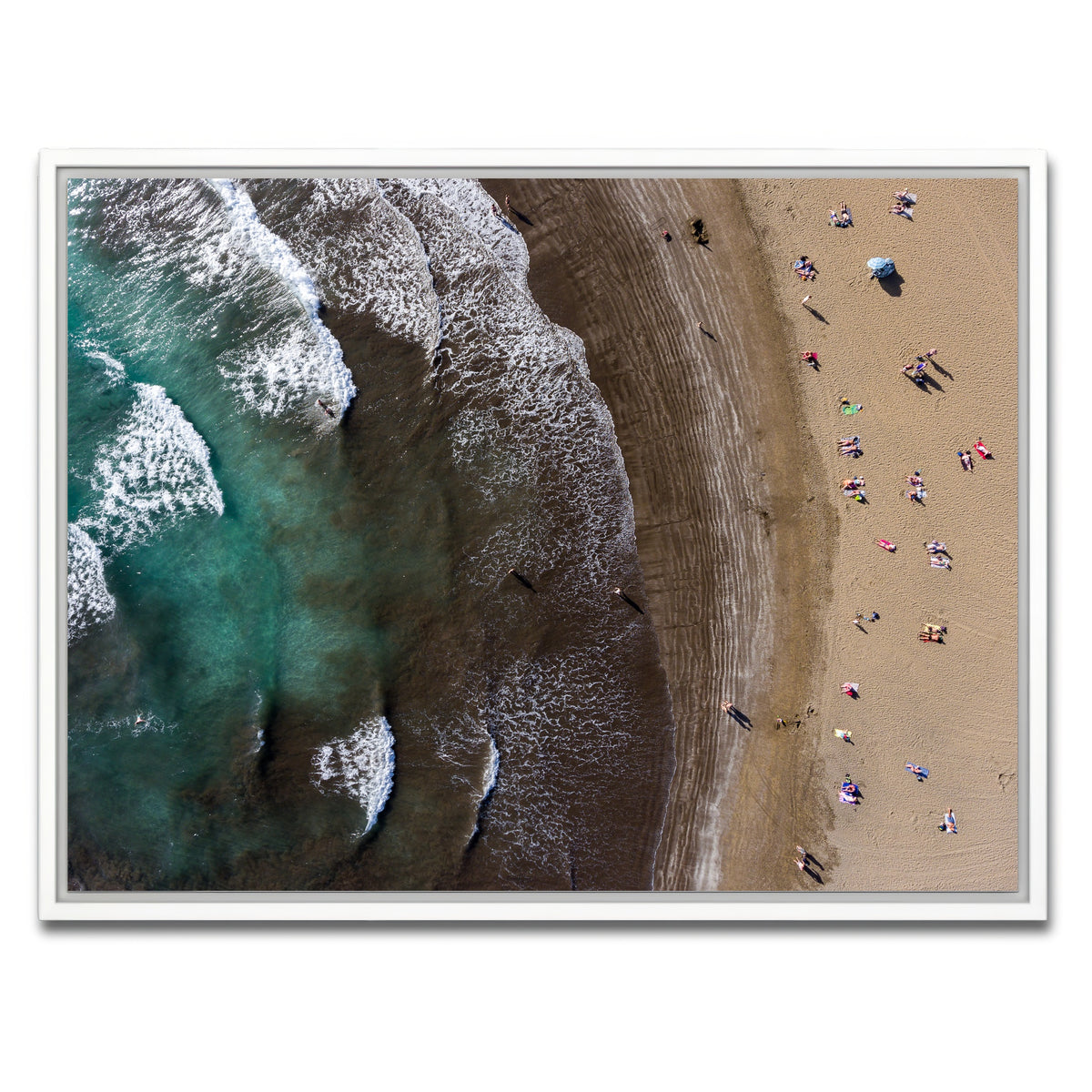 AUTO-MOCKUP WHITE | Day at the Beach | 1 Piece | White Framed Canvas | group=4x3