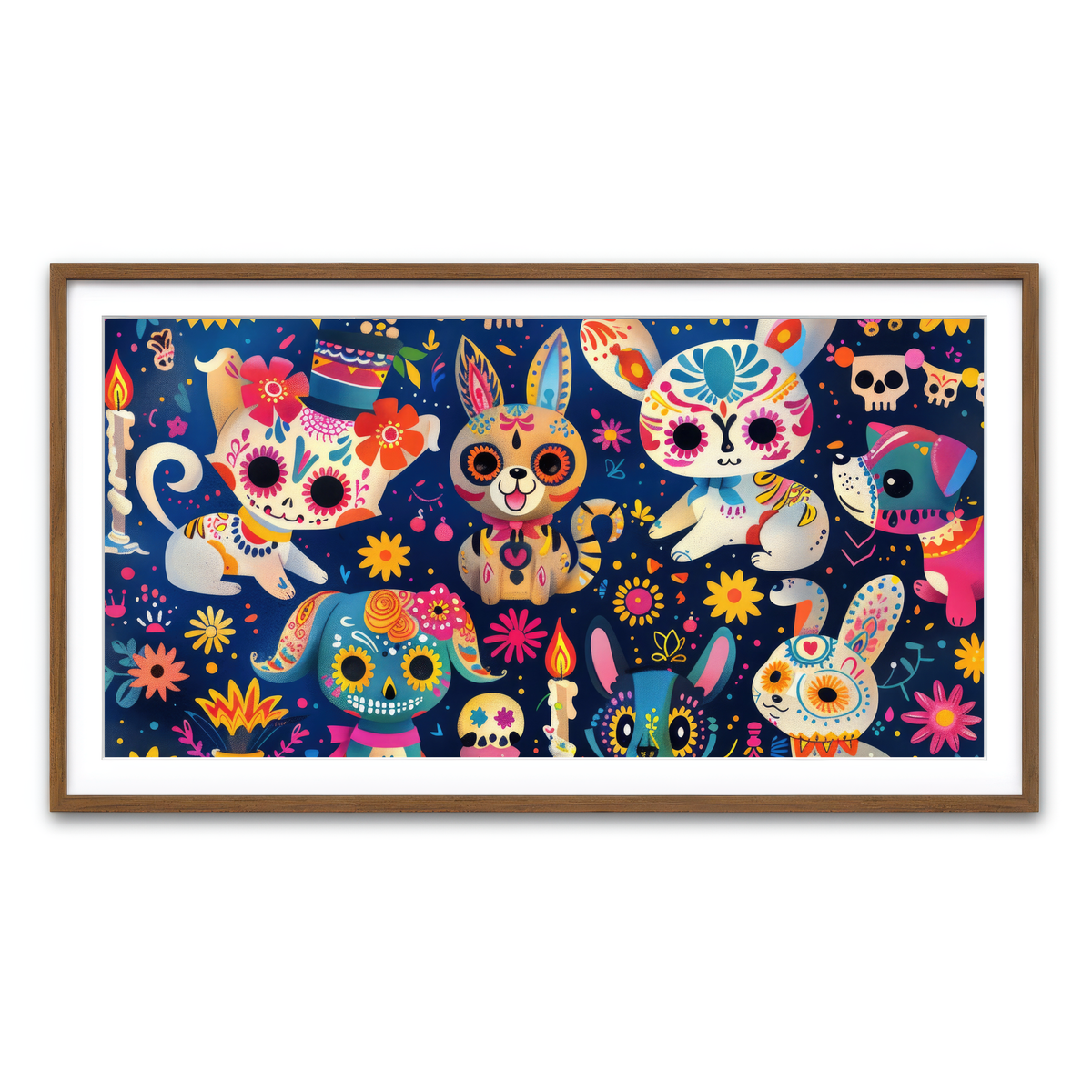 Framed Print 2x1 Walnut