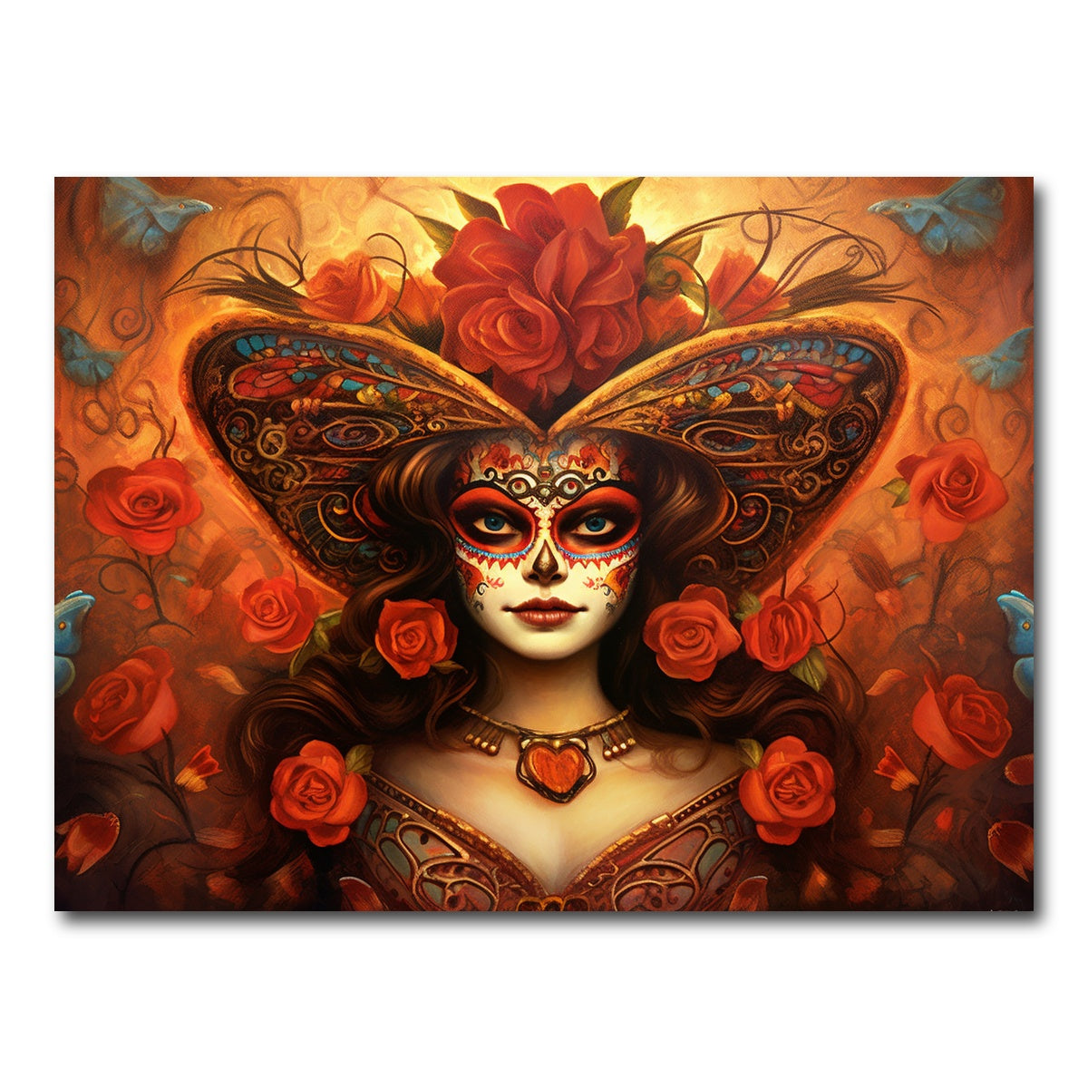 AUTO-MOCKUP WHITE | Day of the Dead Art | 1 Piece | Gallery Wrap Canvas | group=4x3