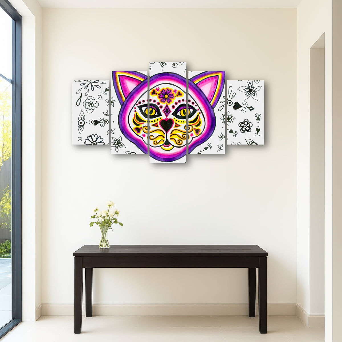 AUTO-MOCKUP ROOM | Day of the Dead Cat Skeleton
