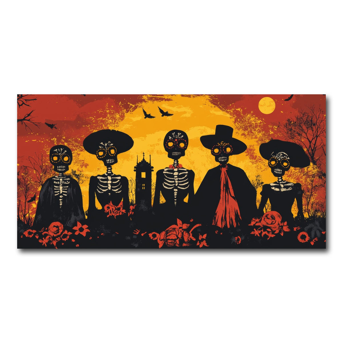 AUTO-MOCKUP WHITE | Day of the Dead Celebration | 1 Piece | Gallery Wrap Canvas | group=2x1