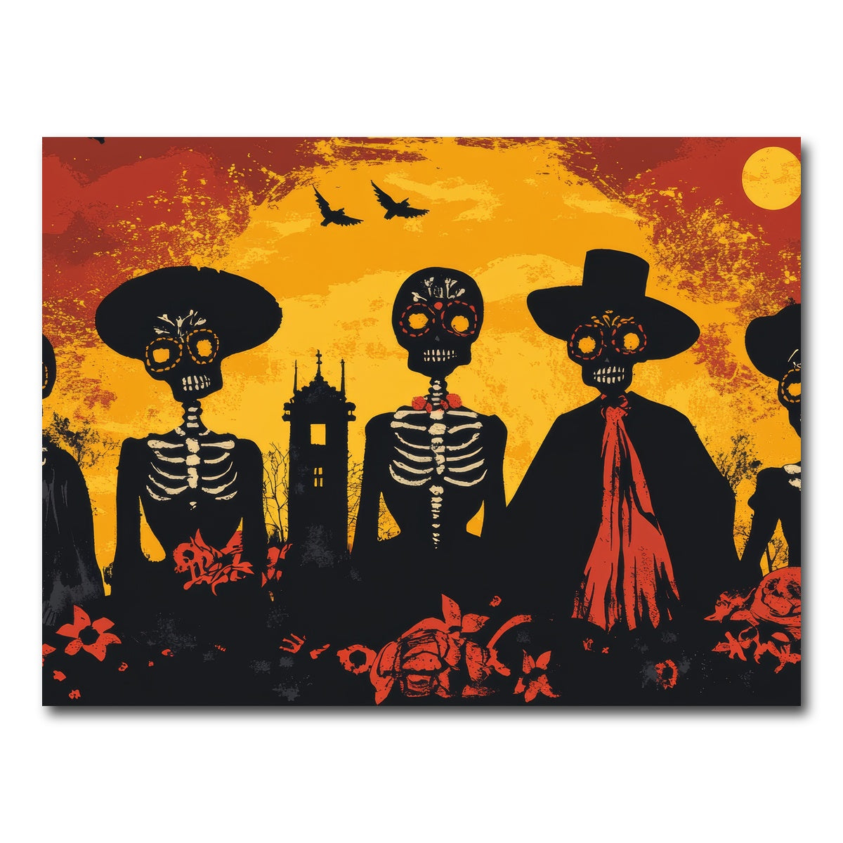 AUTO-MOCKUP WHITE | Day of the Dead Celebration | 1 Piece | Gallery Wrap Canvas | group=4x3