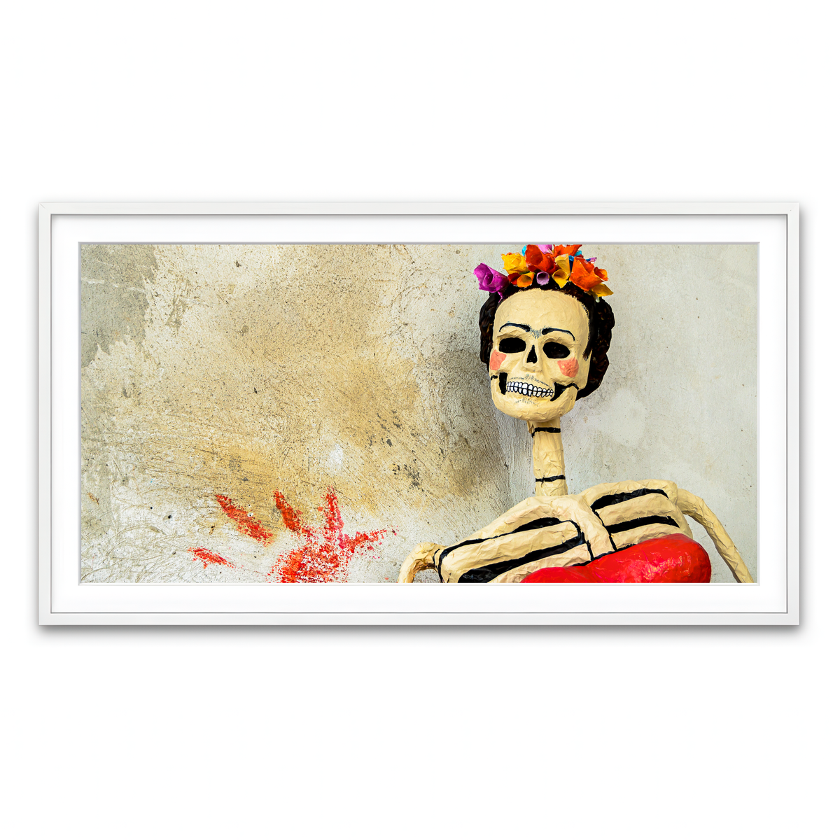 Framed Print 2x1 White