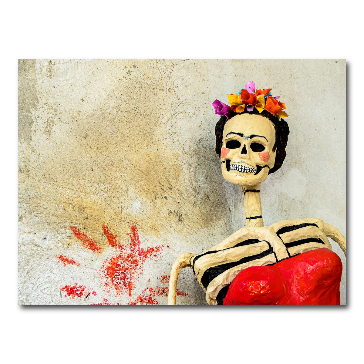 AUTO-MOCKUP WHITE | Day of the dead Catrina Skeleton | 1 Piece | Gallery Wrap Canvas | group=4x3