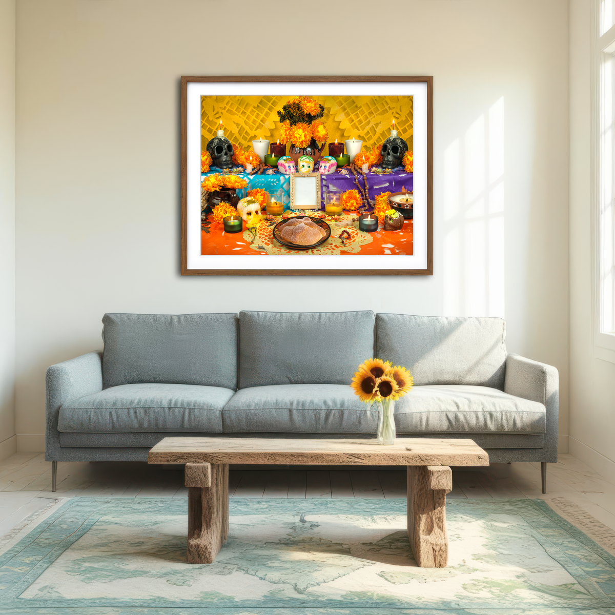 AUTO-MOCKUP ROOM | Day of the Dead Altar Wall Art
