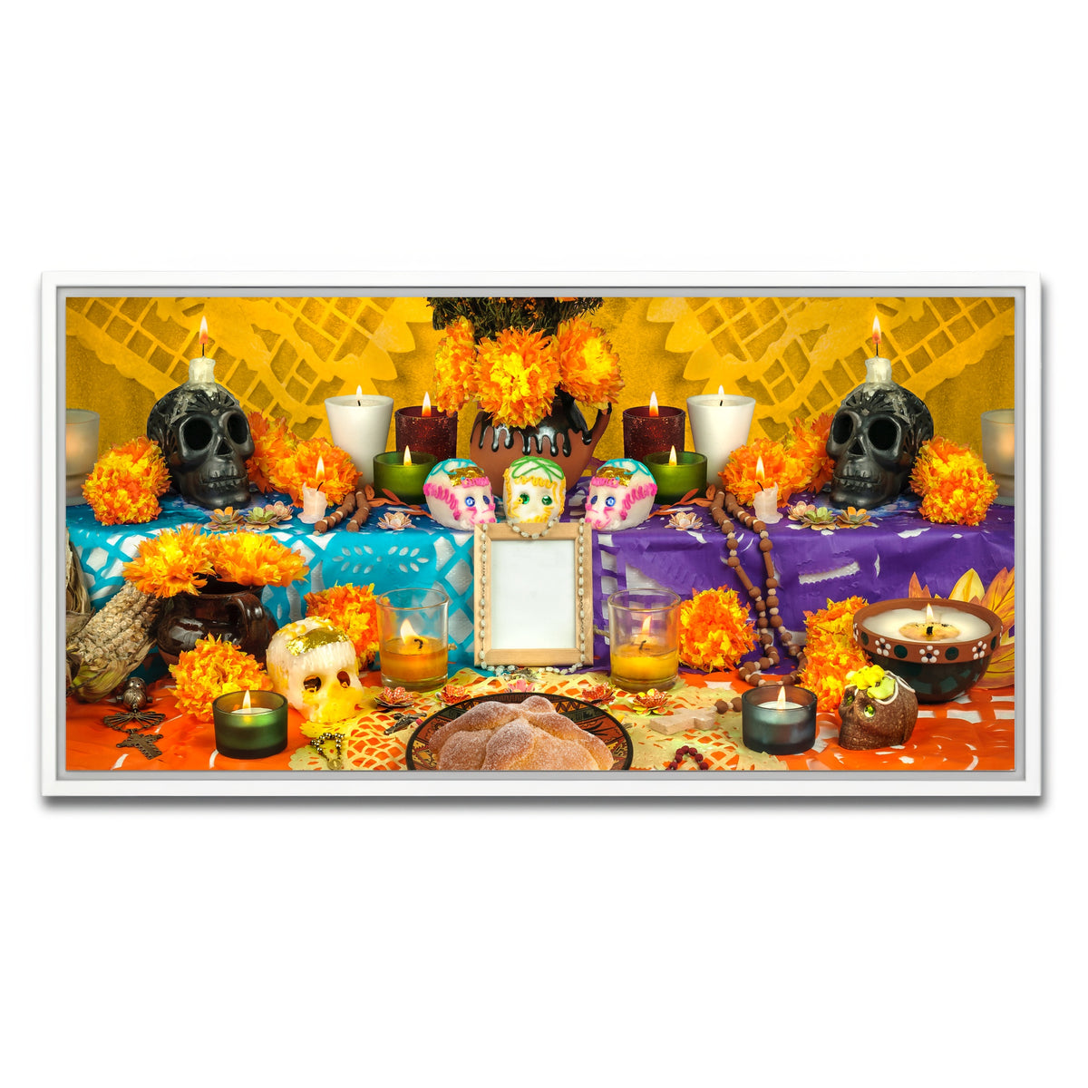 AUTO-MOCKUP WHITE | Day of the dead altar | 1 Piece | White Framed Canvas | group=2x1