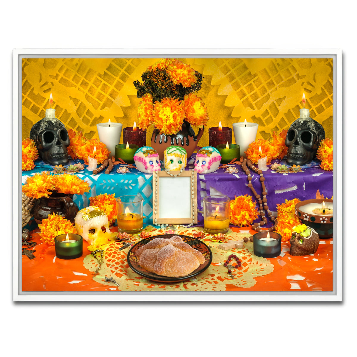 AUTO-MOCKUP WHITE | Day of the dead altar | 1 Piece | White Framed Canvas | group=4x3