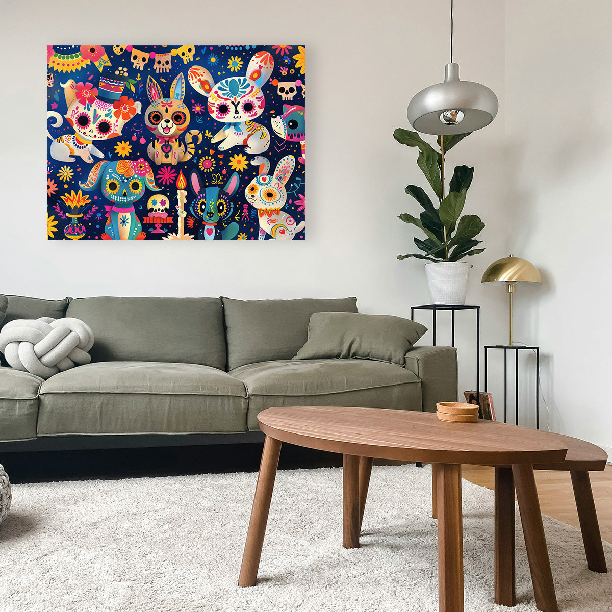 Day of the Dead Animals Wall Art