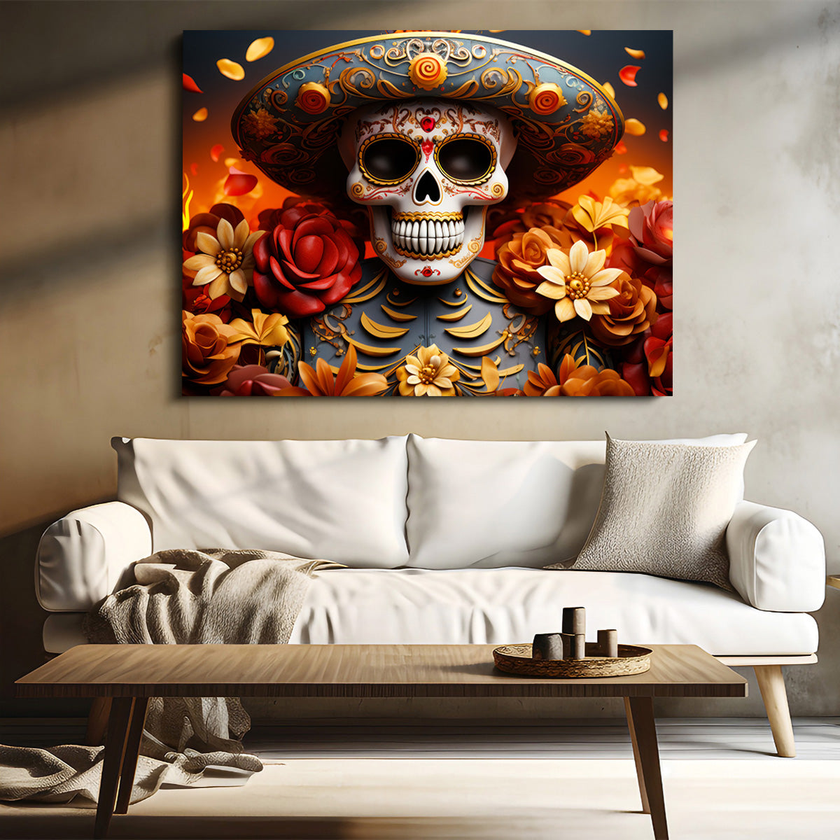 Day of the Dead Skull Wall Art