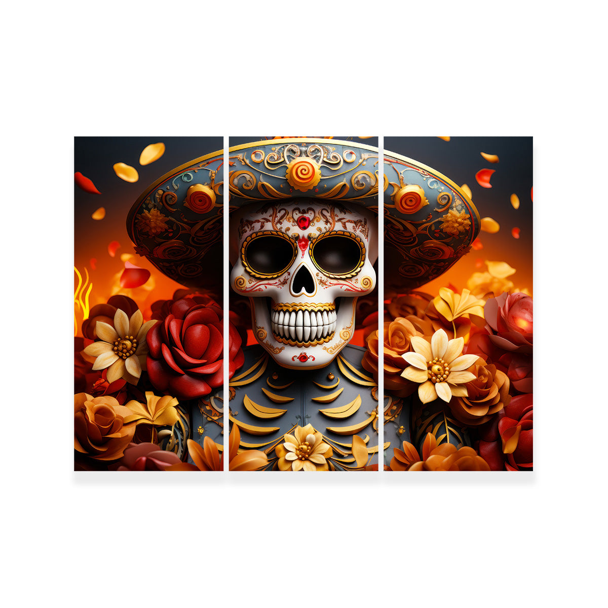 Day of the Dead Skull Wall Art