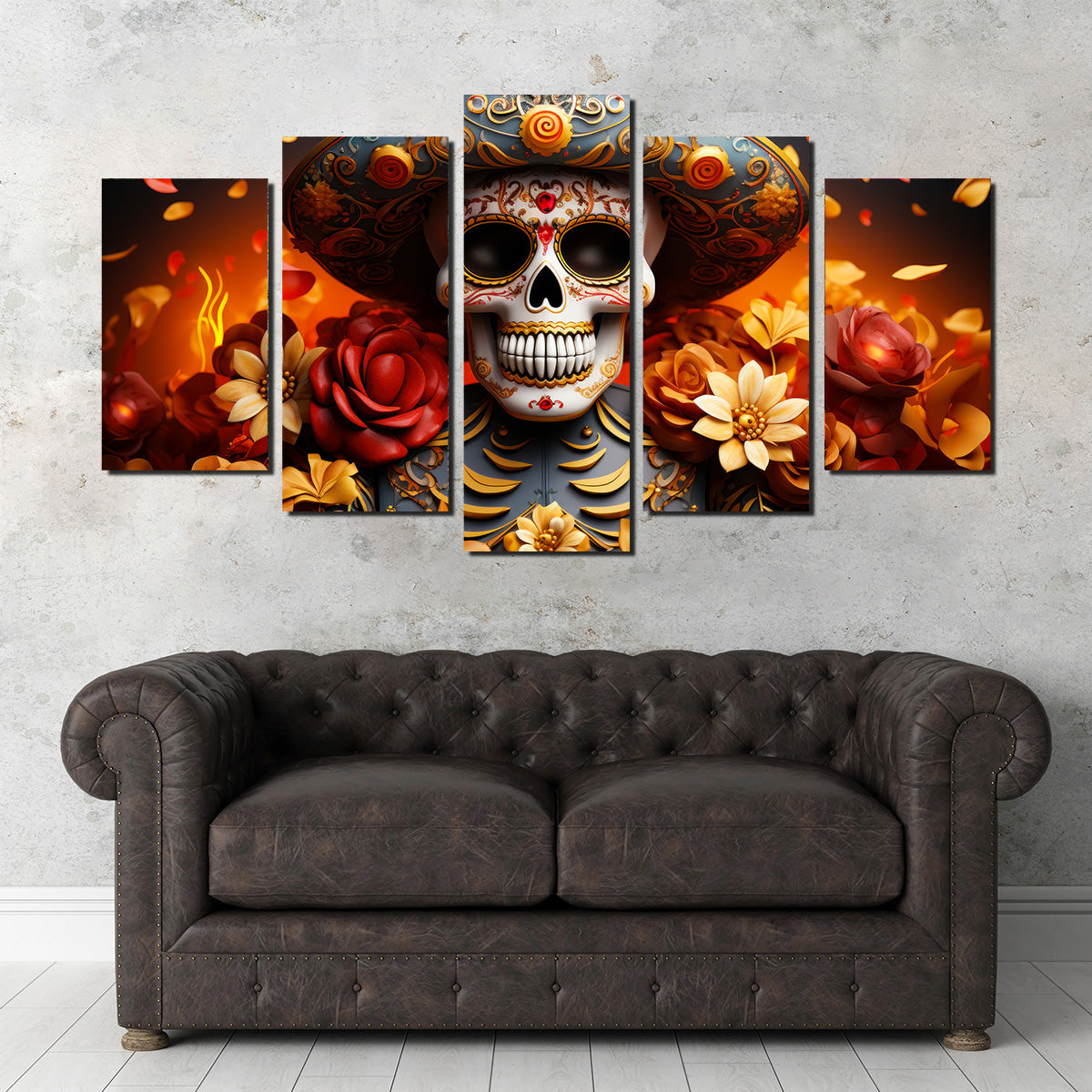 Day of the Dead Skull Wall Art