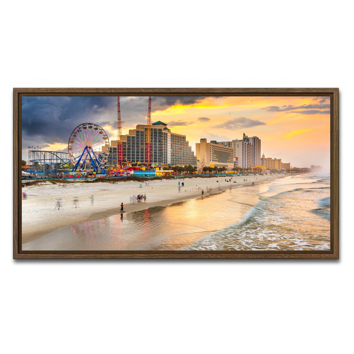 AUTO-MOCKUP WHITE | Daytona Beach | 1 Piece | Walnut Framed Canvas | group=2x1