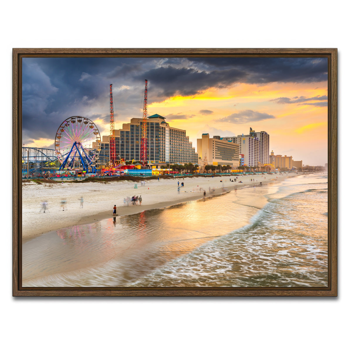 AUTO-MOCKUP WHITE | Daytona Beach | 1 Piece | Walnut Framed Canvas | group=4x3