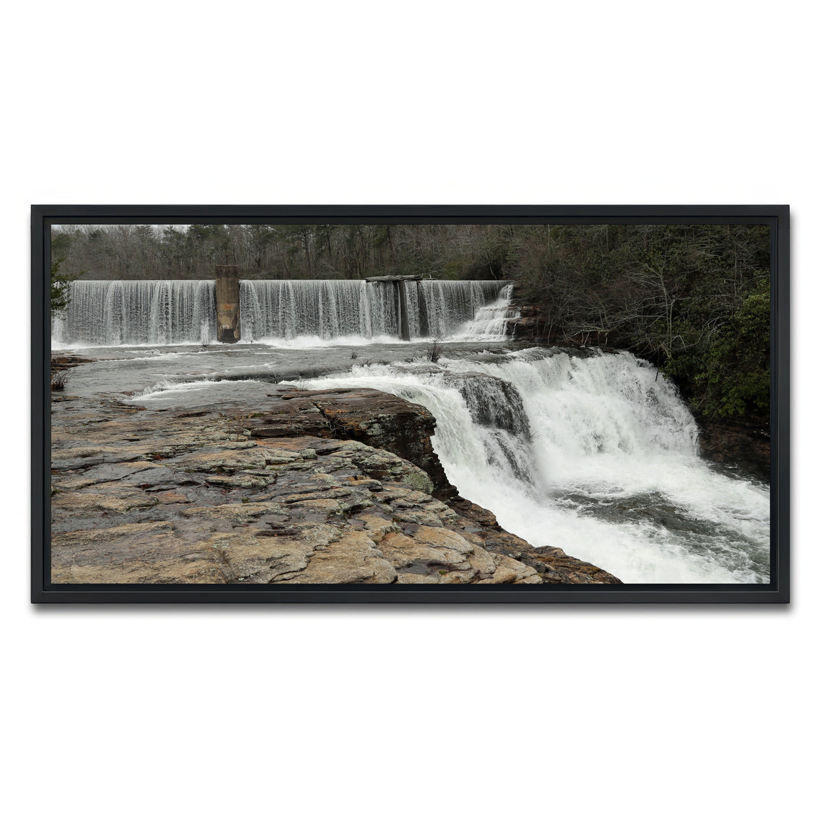 AUTO-MOCKUP WHITE | DeSoto Falls | 1 Piece | Black Framed Canvas | group=2x1