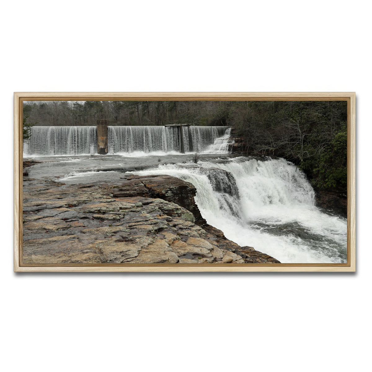 AUTO-MOCKUP WHITE | DeSoto Falls | 1 Piece | Natural Framed Canvas | group=2x1