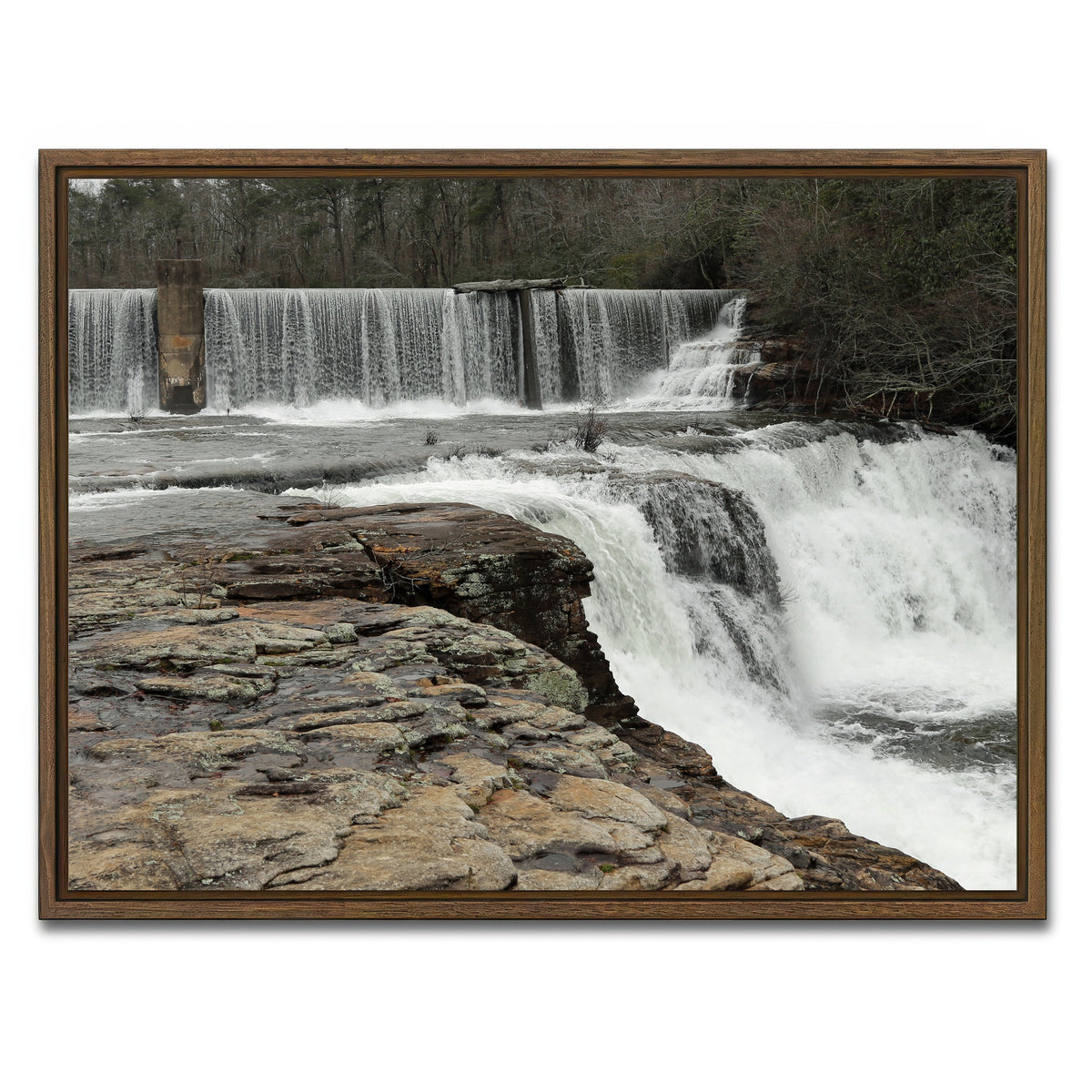 AUTO-MOCKUP WHITE | DeSoto Falls | 1 Piece | Walnut Framed Canvas | group=4x3