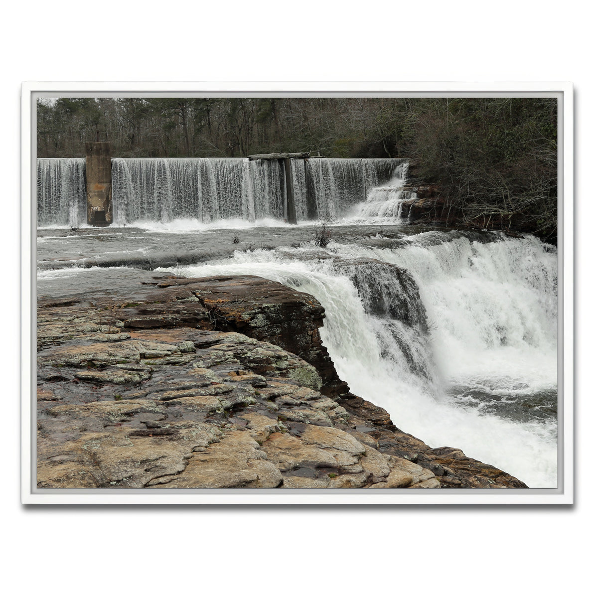 AUTO-MOCKUP WHITE | DeSoto Falls | 1 Piece | White Framed Canvas | group=4x3