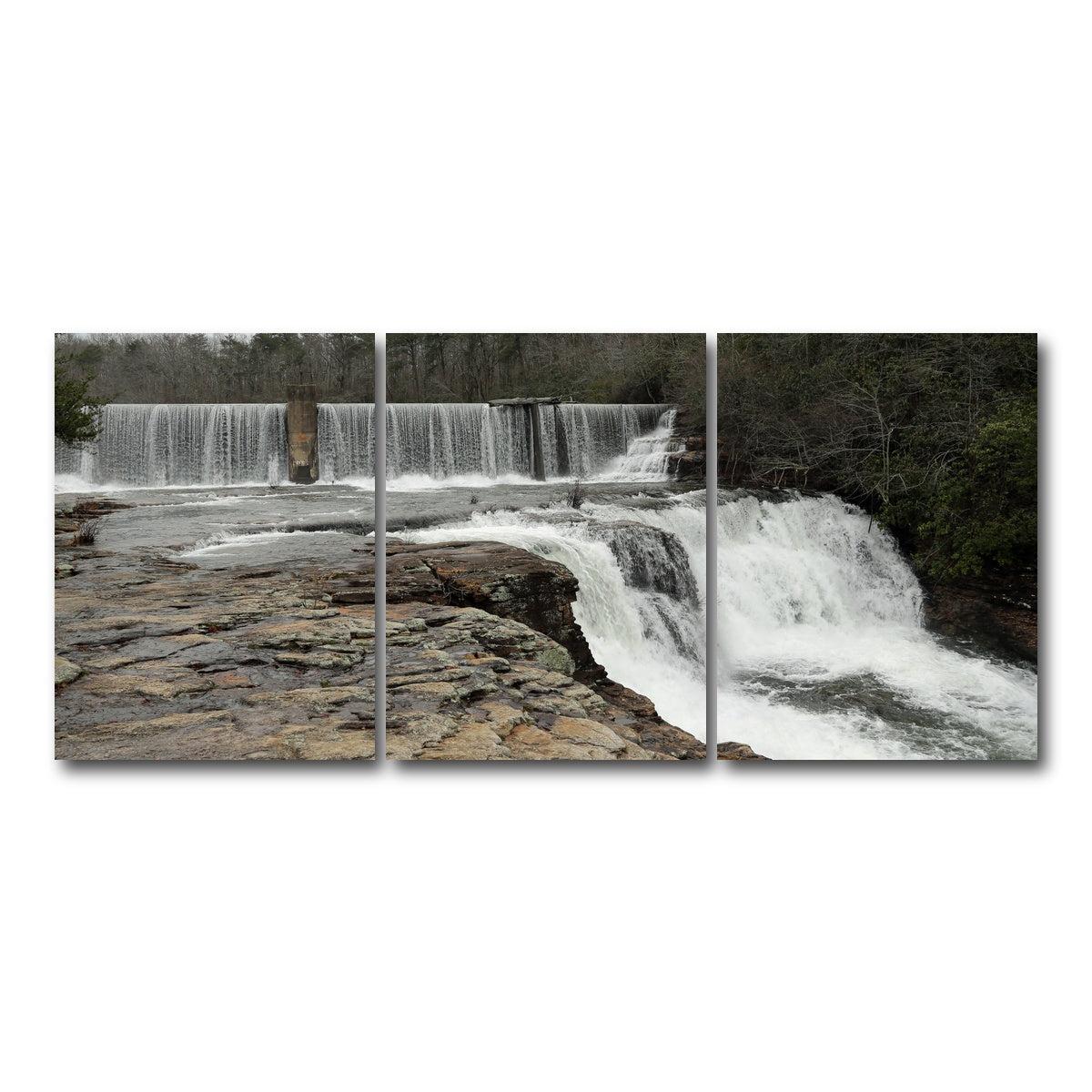 AUTO-MOCKUP WHITE | DeSoto Falls | 3 Piece | Gallery Wrap Canvas | group=18x24