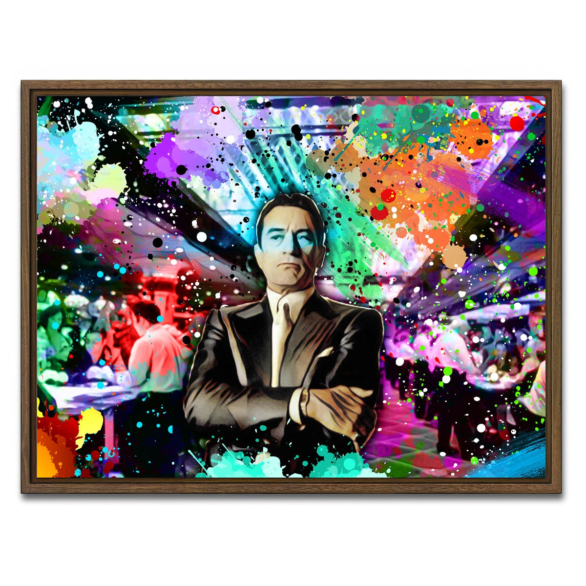 AUTO-MOCKUP WHITE | De Niro Casino | 1 Piece | Walnut Framed Canvas | group=4x3