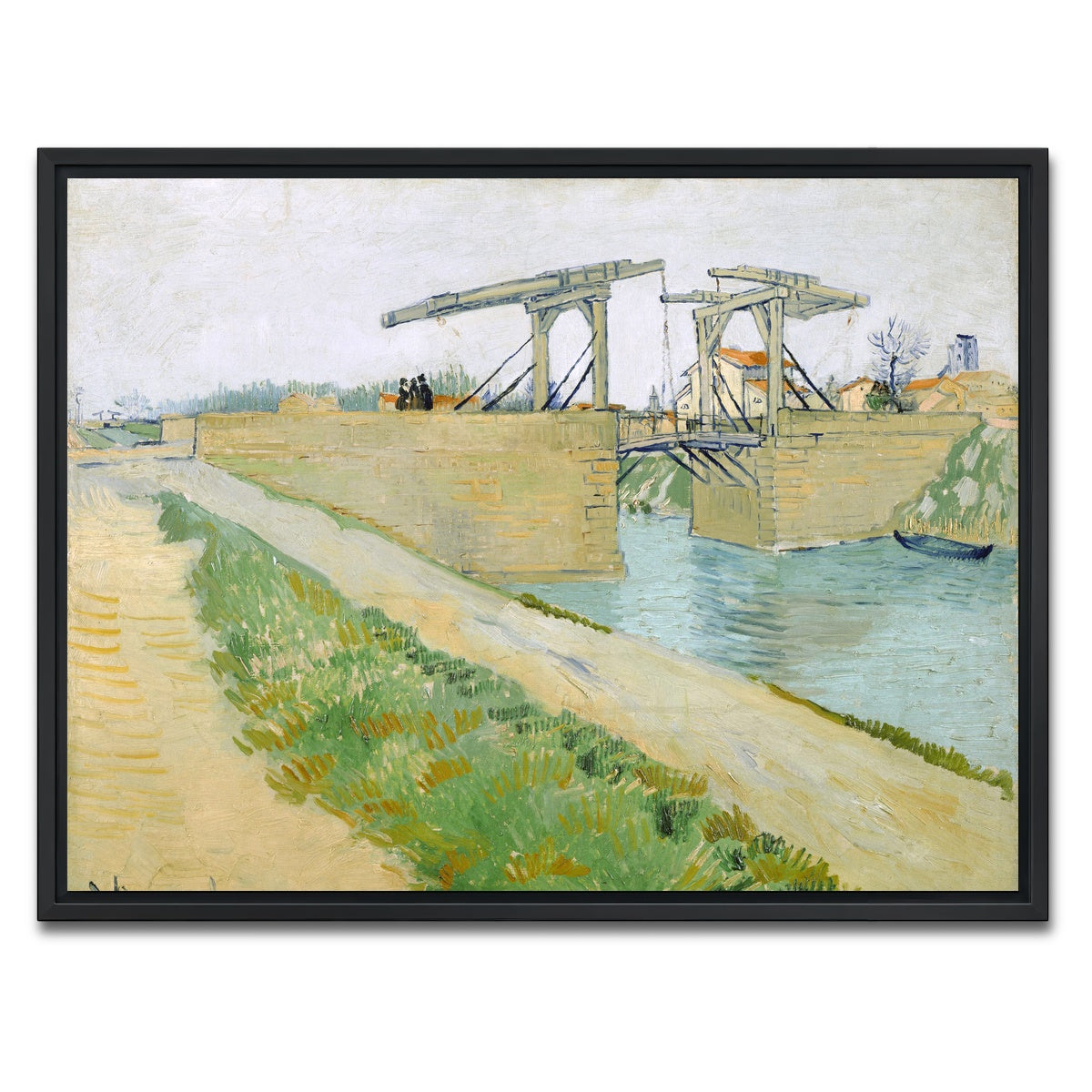AUTO-MOCKUP WHITE | De brug van Langlois | 1 Piece | Black Framed Canvas | group=4x3