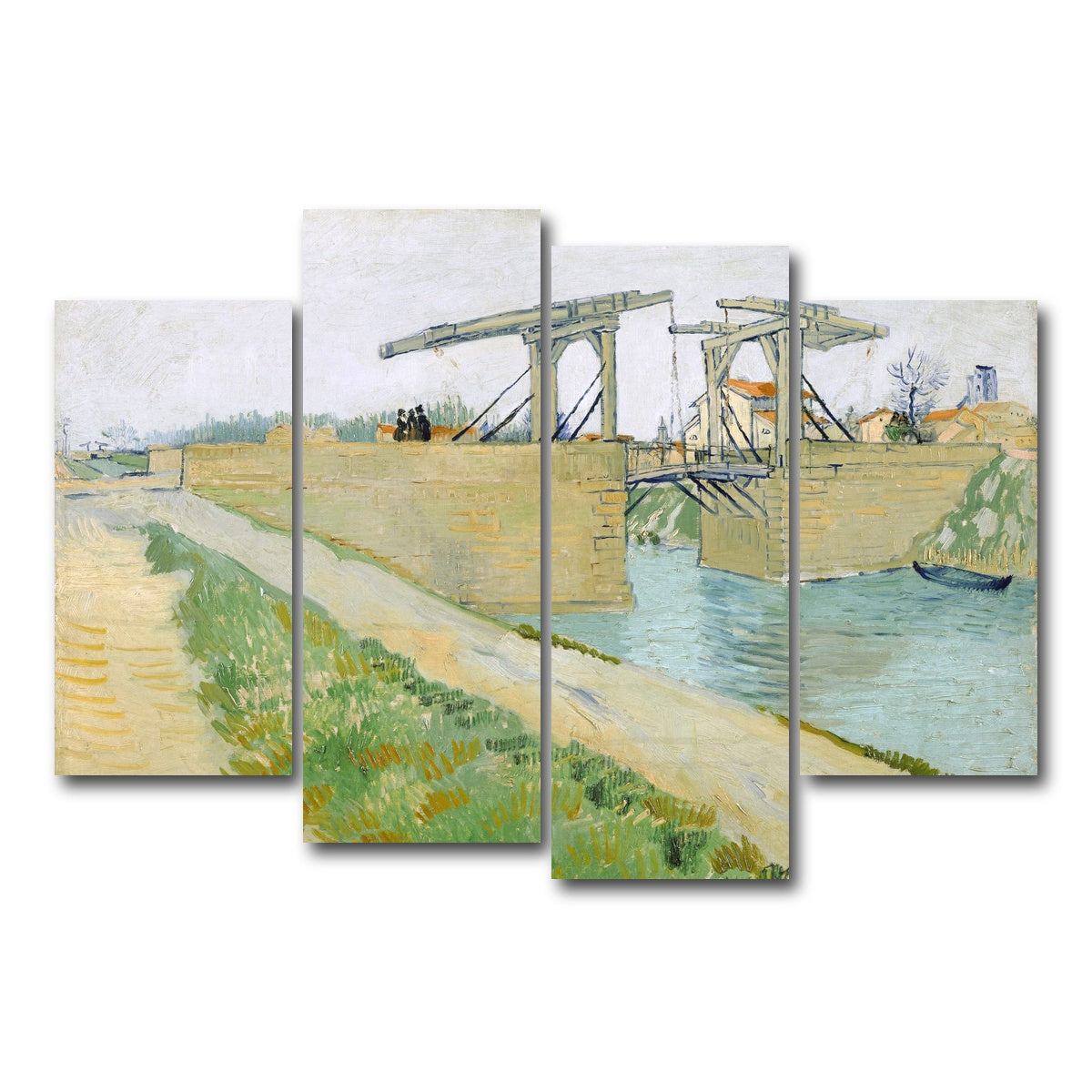 AUTO-MOCKUP WHITE | De brug van Langlois | 4 Piece | Gallery Wrap Canvas | group=4_short