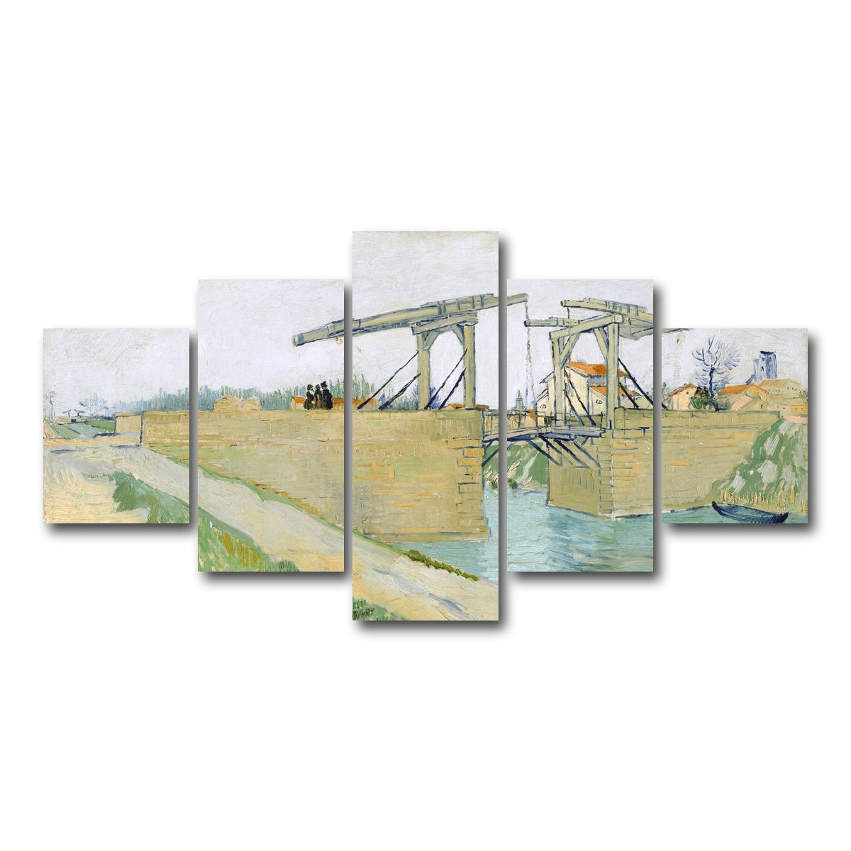 AUTO-MOCKUP WHITE | De brug van Langlois | 5 Piece | Gallery Wrap Canvas | group=5_short